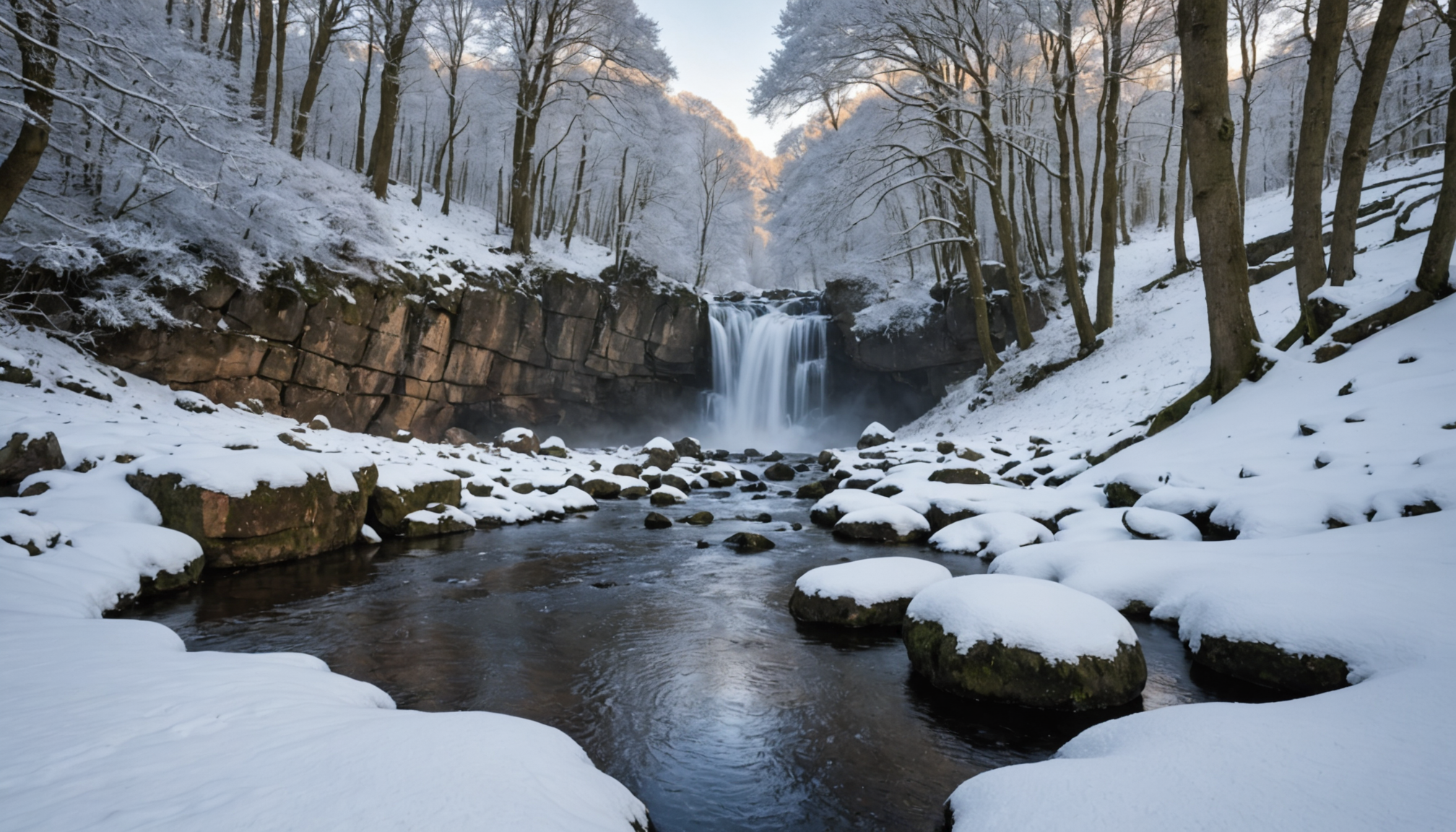 partez à 15 minutes à pied pour admirer la cascade secrète de l’aubrac, un site hivernal magique où la nature se révèle dans toute sa splendeur.