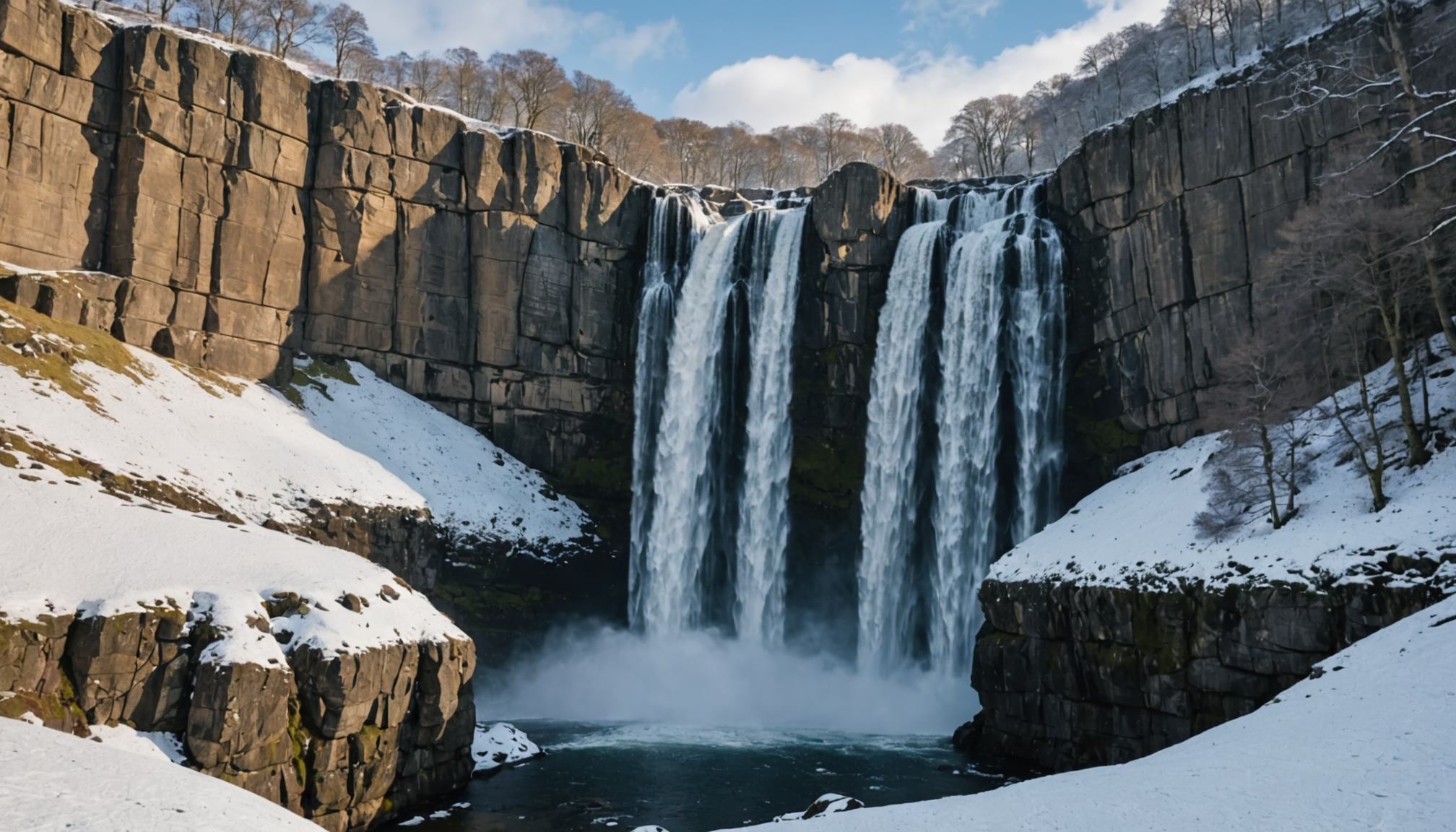 découvrez la cascade secrète de l’aubrac, à seulement 15 minutes à pied, et émerveillez-vous devant ce spectacle hivernal enchanteur au cœur d'une nature préservée.