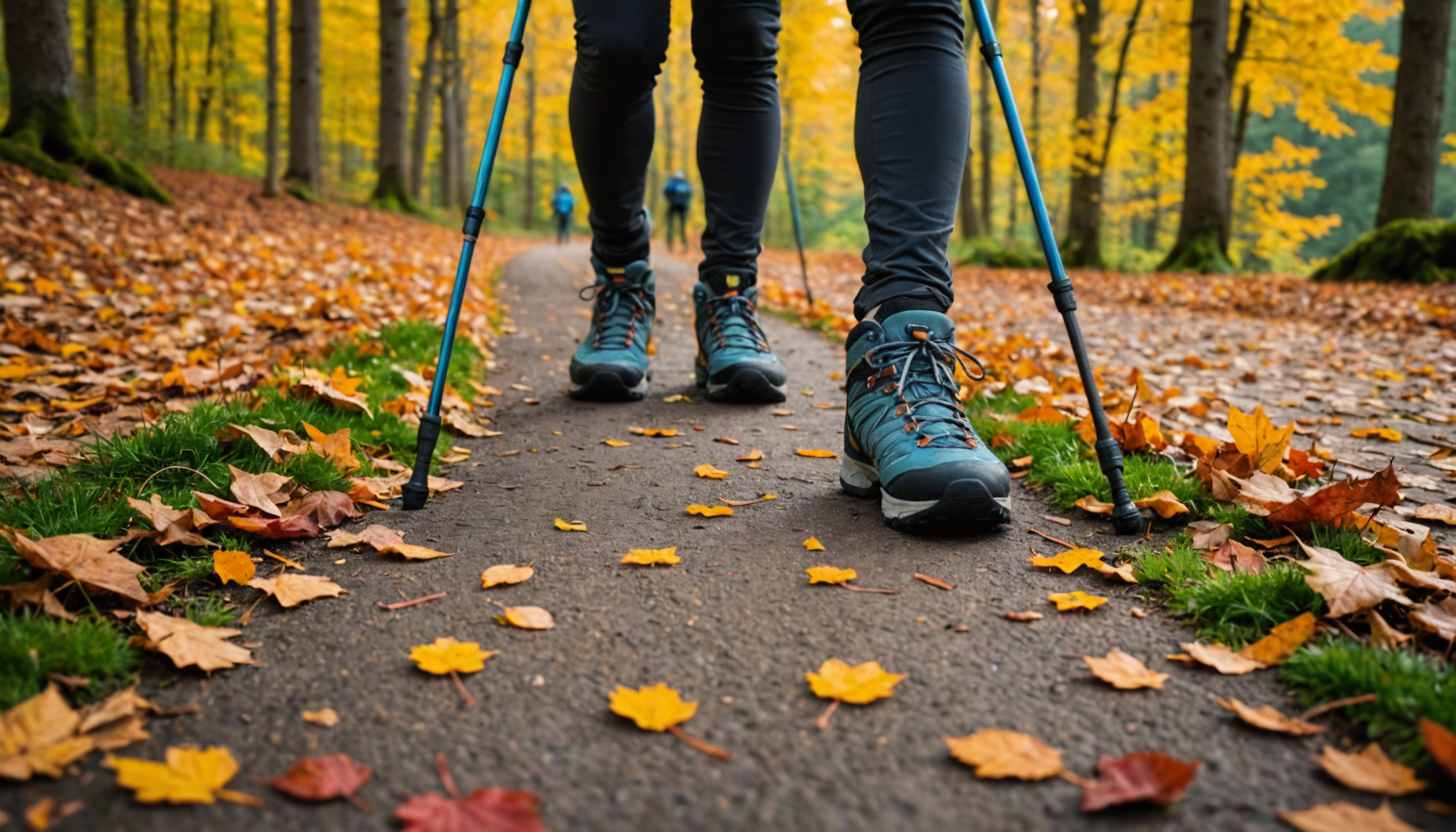 découvrez les bienfaits de la marche nordique et comment elle permet de brûler deux fois plus de calories que la marche traditionnelle grâce à l'utilisation des bâtons et à un effort plus complet du corps.