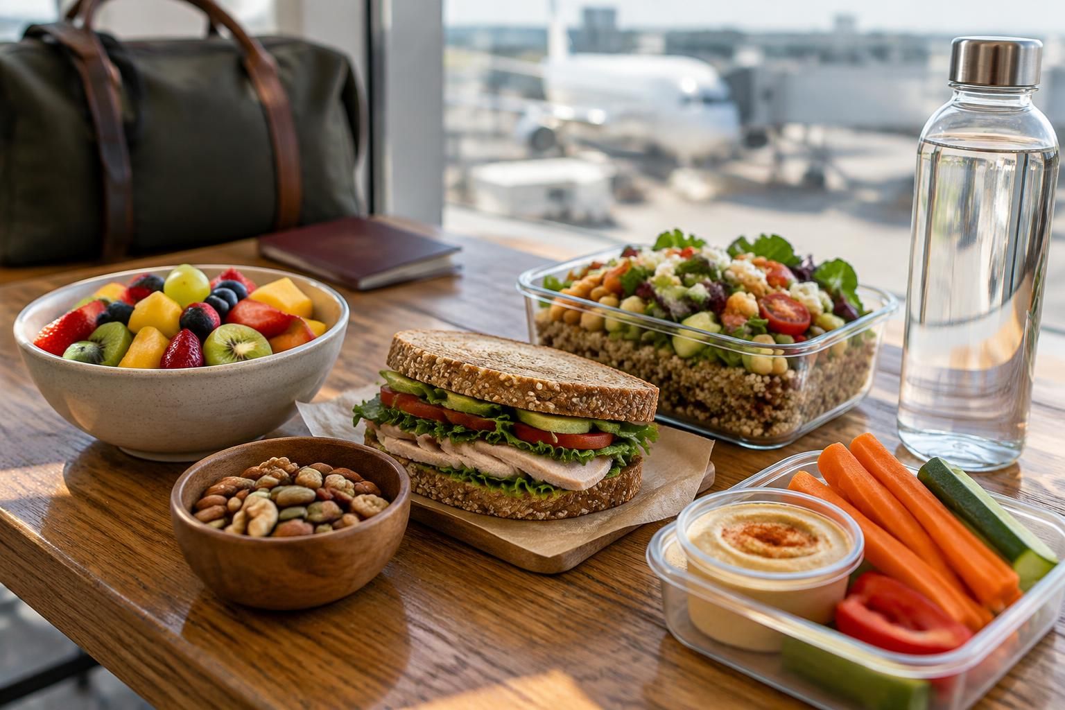découvrez 5 options alimentaires pratiques et équilibrées pour bien manger en voyage, où que vous soyez.